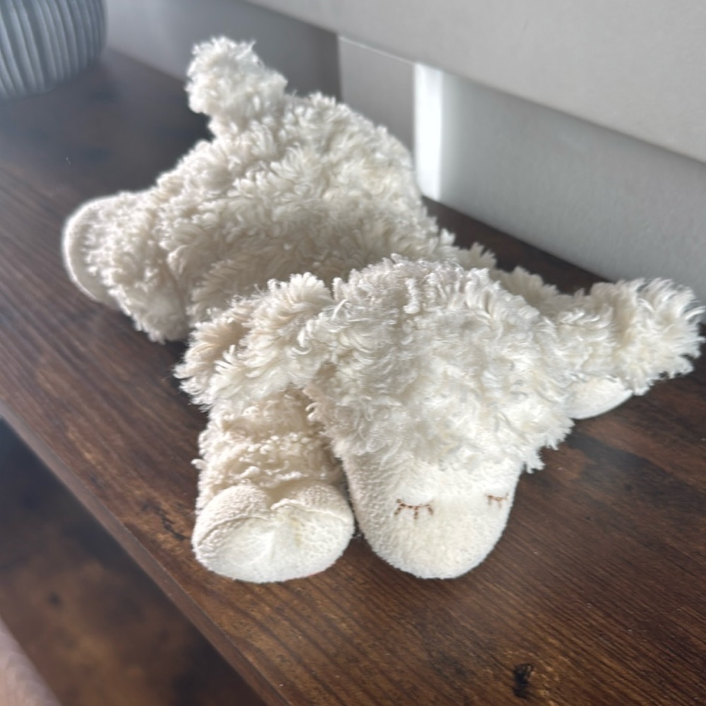Gund Baby Winky Lamb Sheep Soft White Stuffed Animal Plush Toy With Rattle